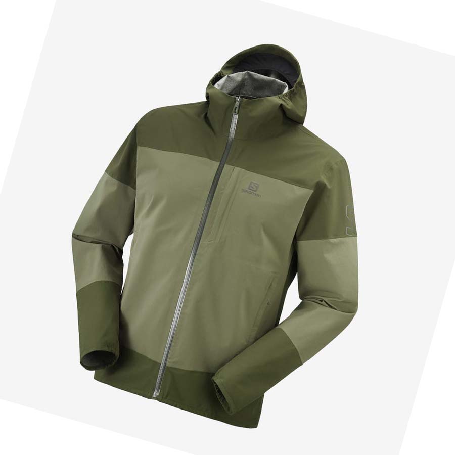 Chaquetas Salomon OUTRACK WATERPROOF 2.5L Hombre Verde Oliva | MX 3280EBC